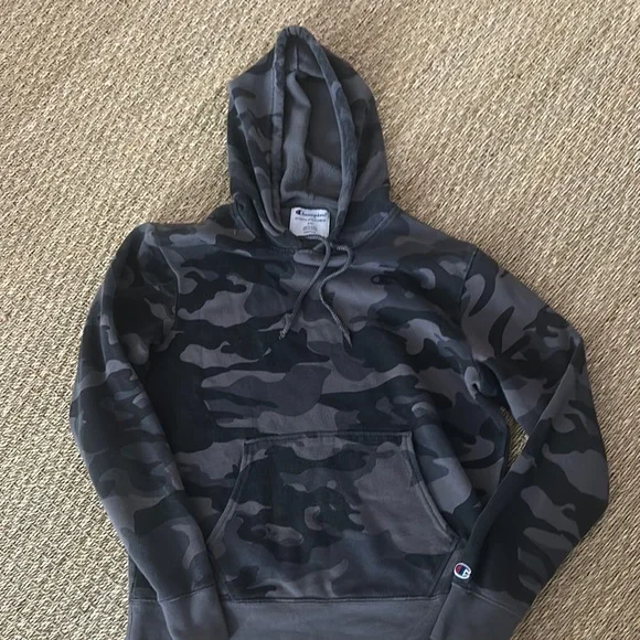 Champion Gray Pullover Hoodie Sweatshirt - Picture 1 of 2